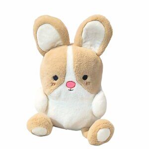 2024 Mty International Tan & White Bunny Rabbit Plush Stuffed Toy 12"